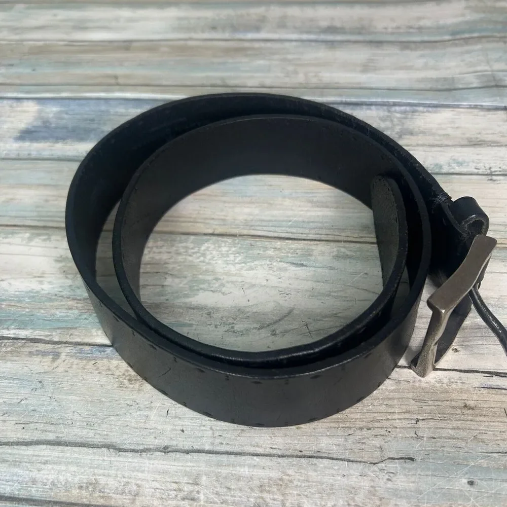 Martin Dingman Leather‎ Belt 34 Bridle Leather Mens Black Western Workwear
